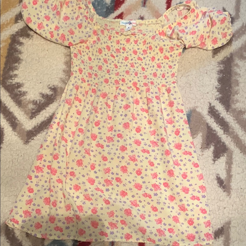 Sugar Yellow Puff Sleeve Sundress